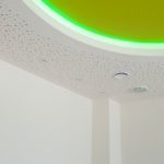 Seamless abutment custom shadow gap profile at Argent House – wall junction