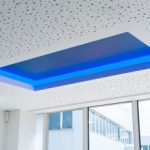 Seamless abutment custom shadow gap profile installation at Argent House – wall detail