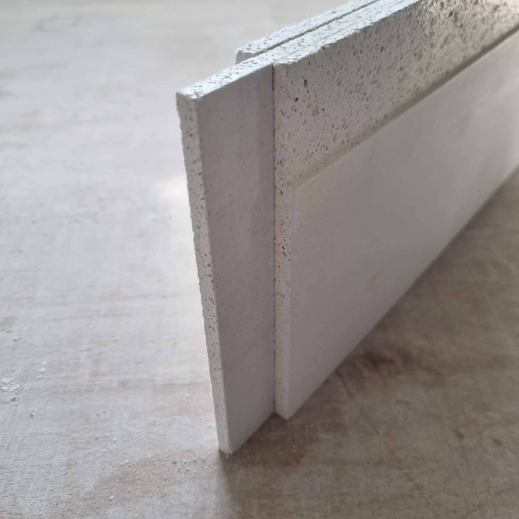 Seamless abutment shadow gap skirting profile no.3 – plasterboard skirting detail